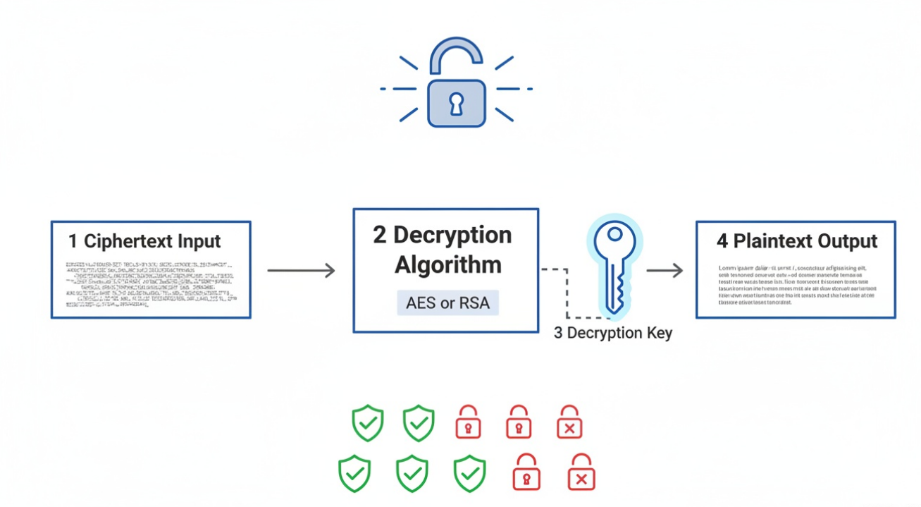 Workflow diagram for decryption process