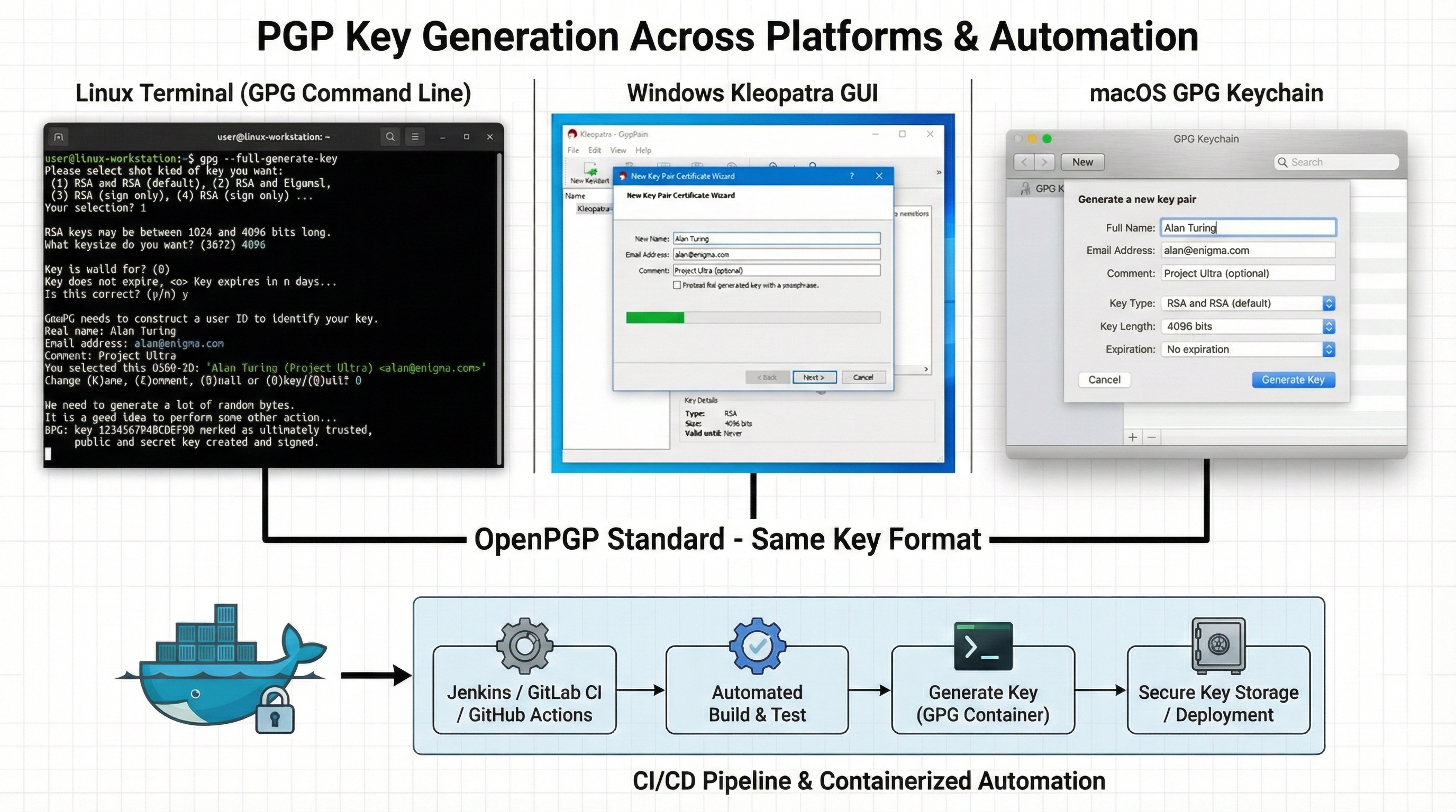 Multi-Platform PGP Key Generation